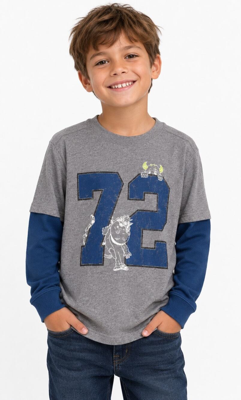 365 Kids from Garanimals Boys Graphic Long Sleeve Layered Tee Shirt Size 6